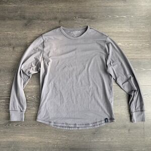 Lucky Brand Mens Long Sleeve Shirt Size Large Gray Minimalist Capsule Wardrobe
